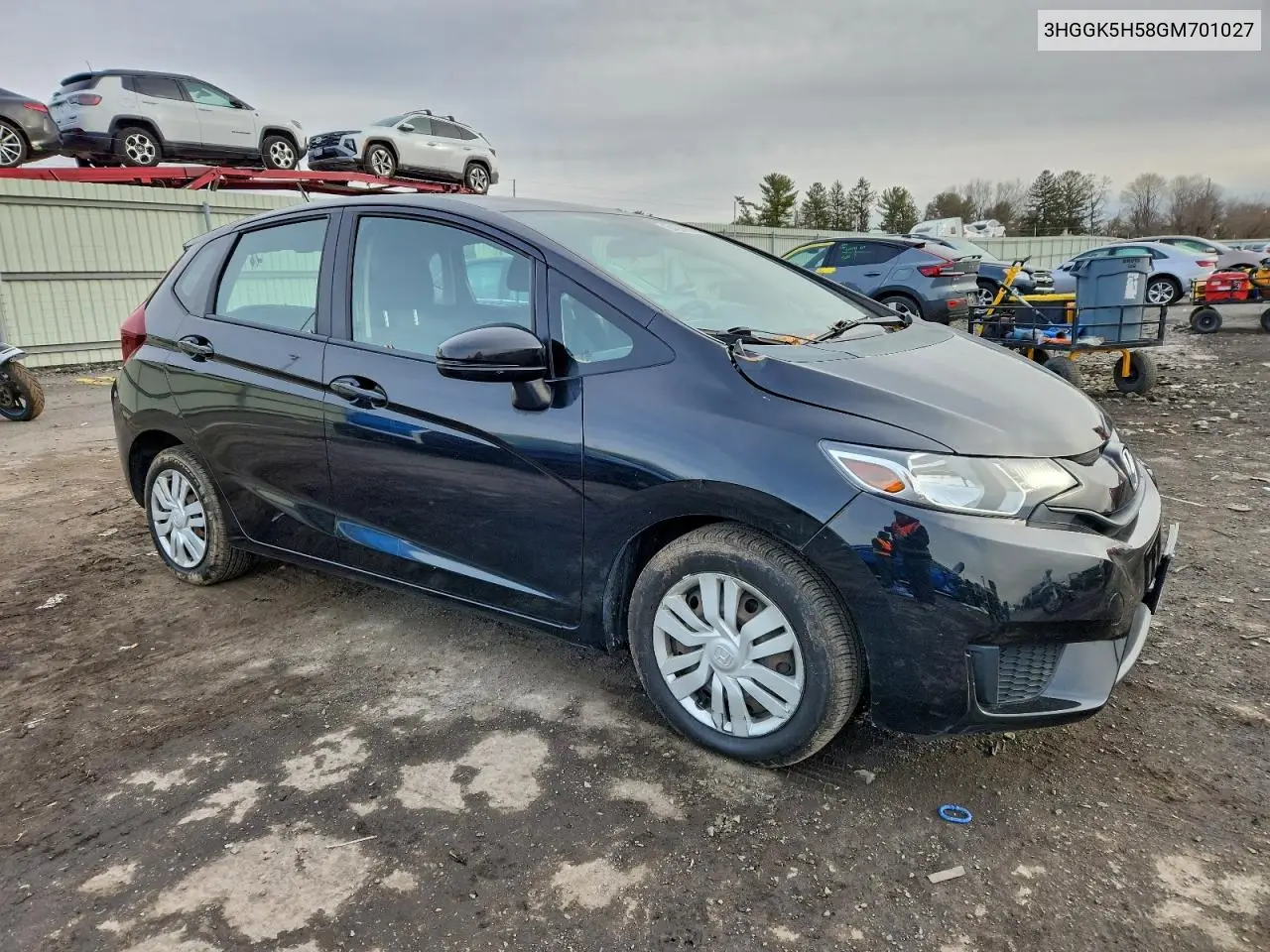 3HGGK5H58GM701027 2016 Honda Fit Lx