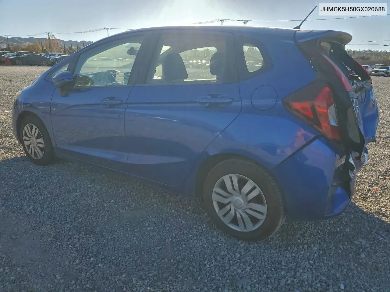 JHMGK5H50GX020688 2016 Honda Fit Lx