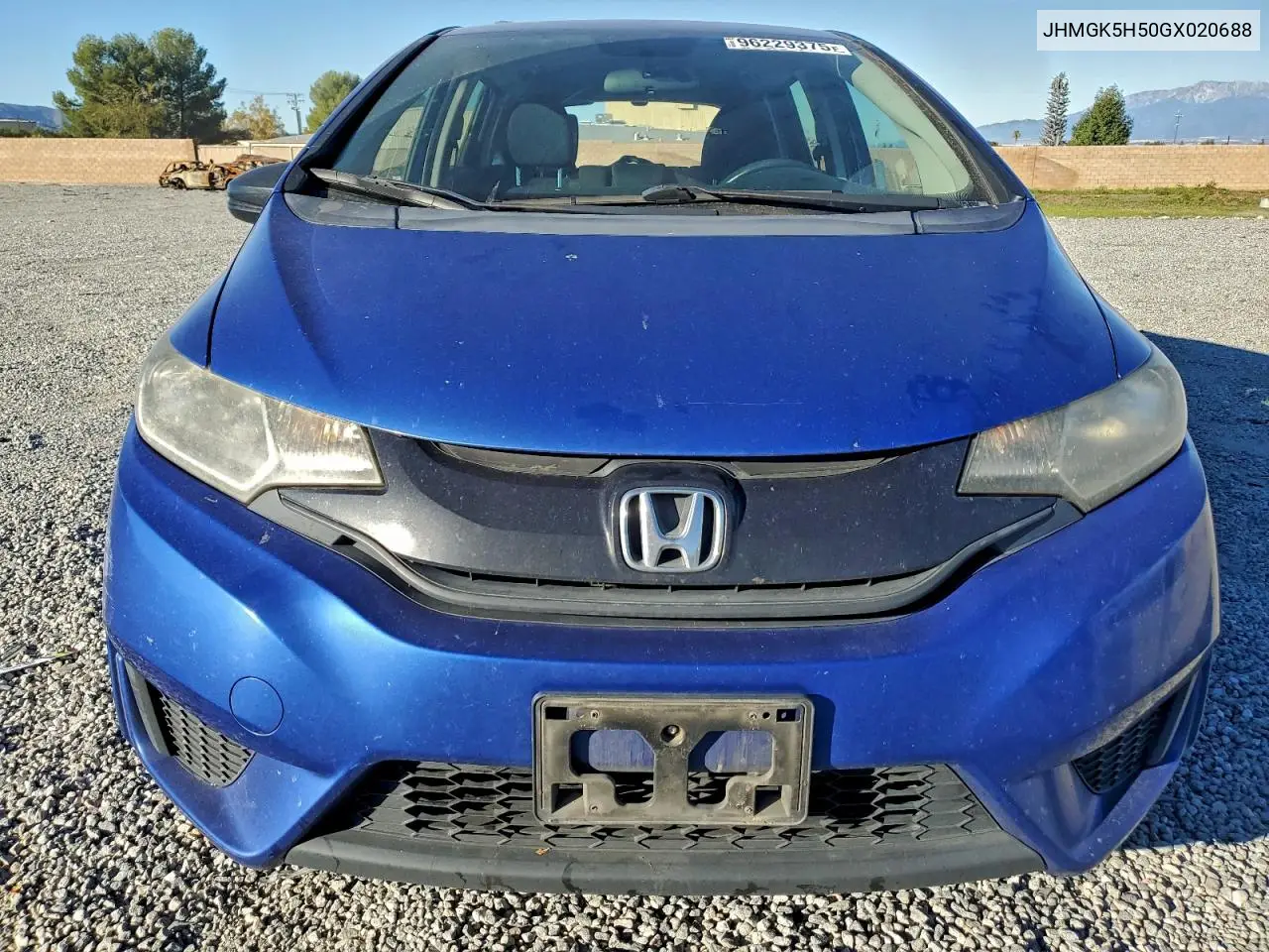 JHMGK5H50GX020688 2016 Honda Fit Lx