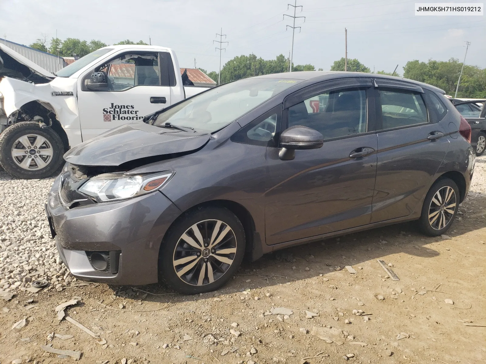 2017 Honda Fit Ex VIN: JHMGK5H71HS019212 Lot: 57449844