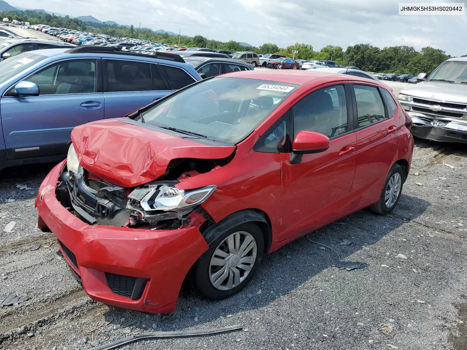 2017 Honda Fit Lx VIN: JHMGK5H53HS020442 Lot: 65234544