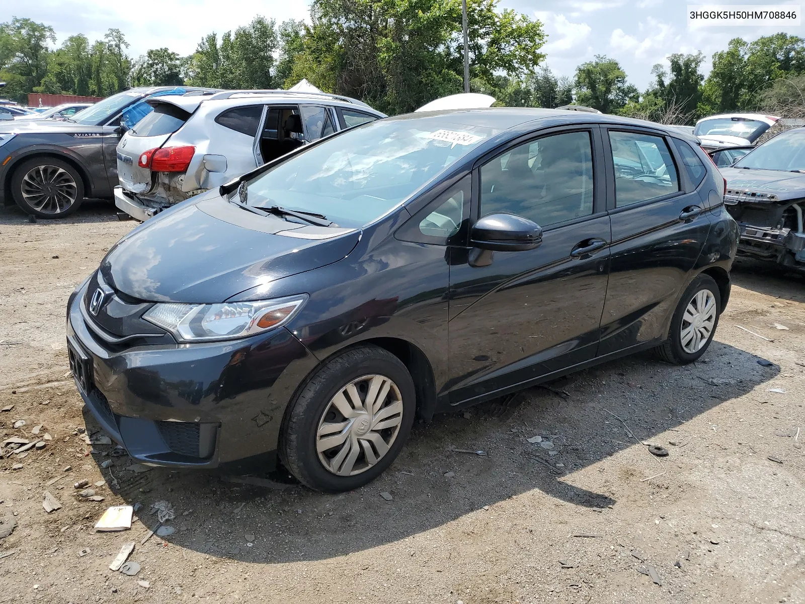 3HGGK5H50HM708846 2017 Honda Fit Lx