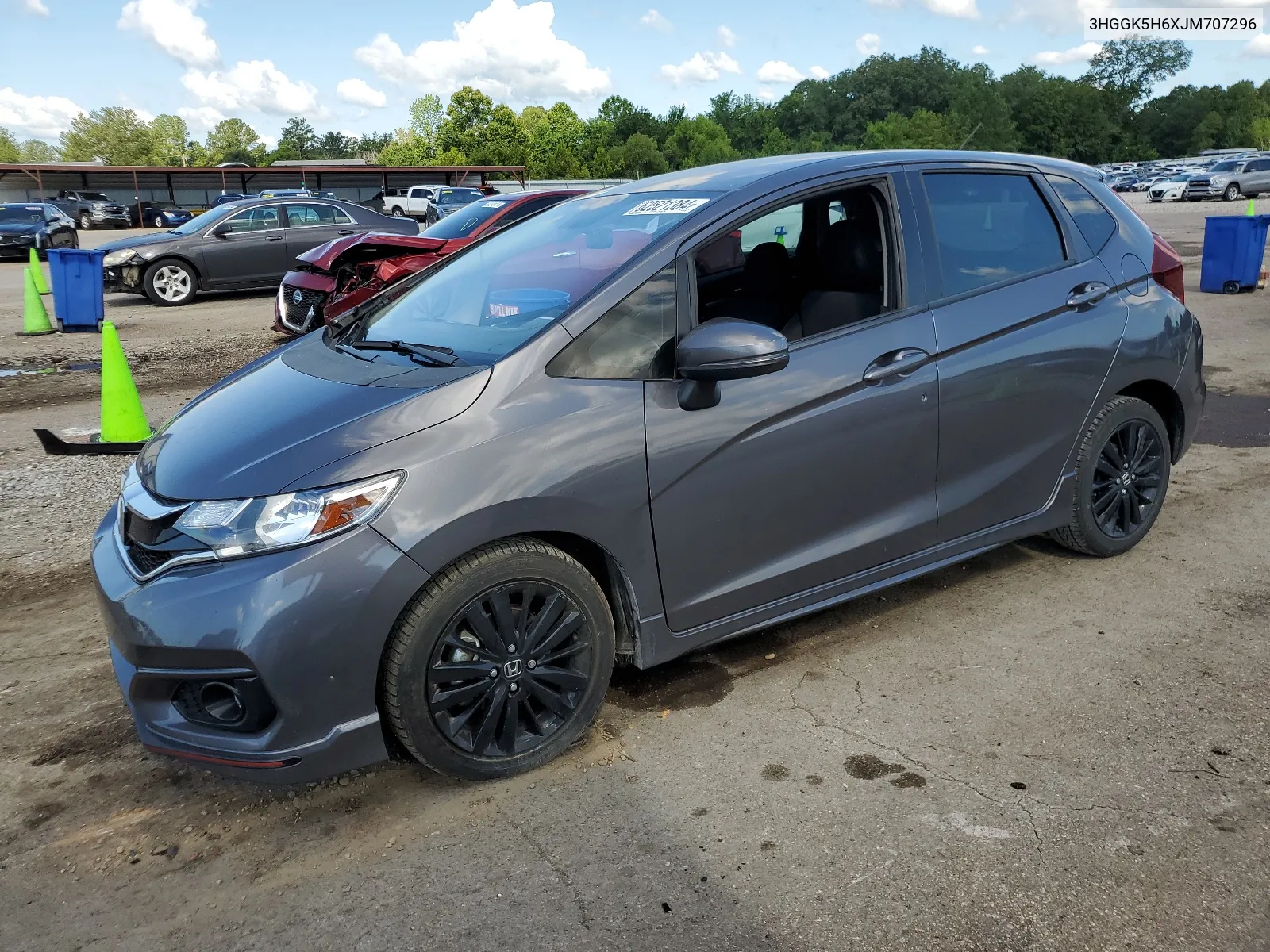 3HGGK5H6XJM707296 2018 Honda Fit Sport