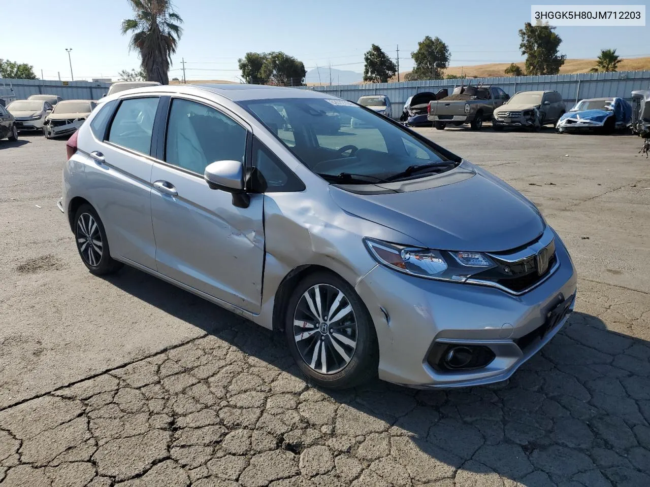 2018 Honda Fit Ex VIN: 3HGGK5H80JM712203 Lot: 62672704