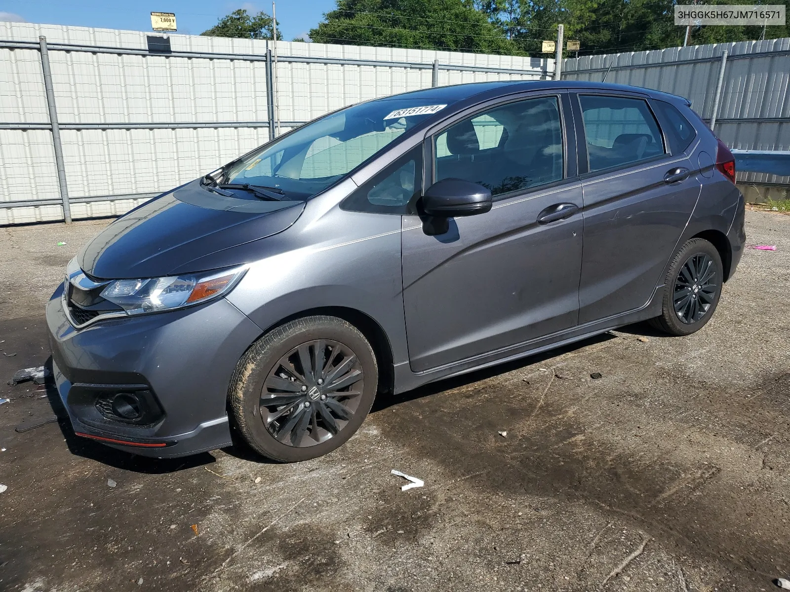 2018 Honda Fit Sport VIN: 3HGGK5H67JM716571 Lot: 63151774