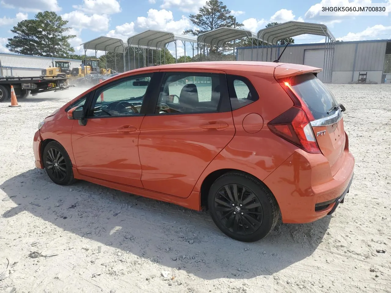 2018 Honda Fit Sport VIN: 3HGGK5G60JM700830 Lot: 72530534