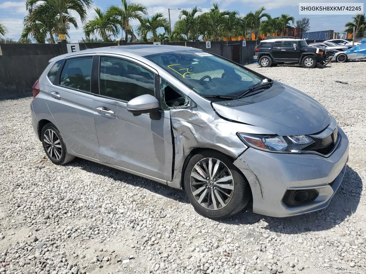 3HGGK5H8XKM742245 2019 Honda Fit Ex