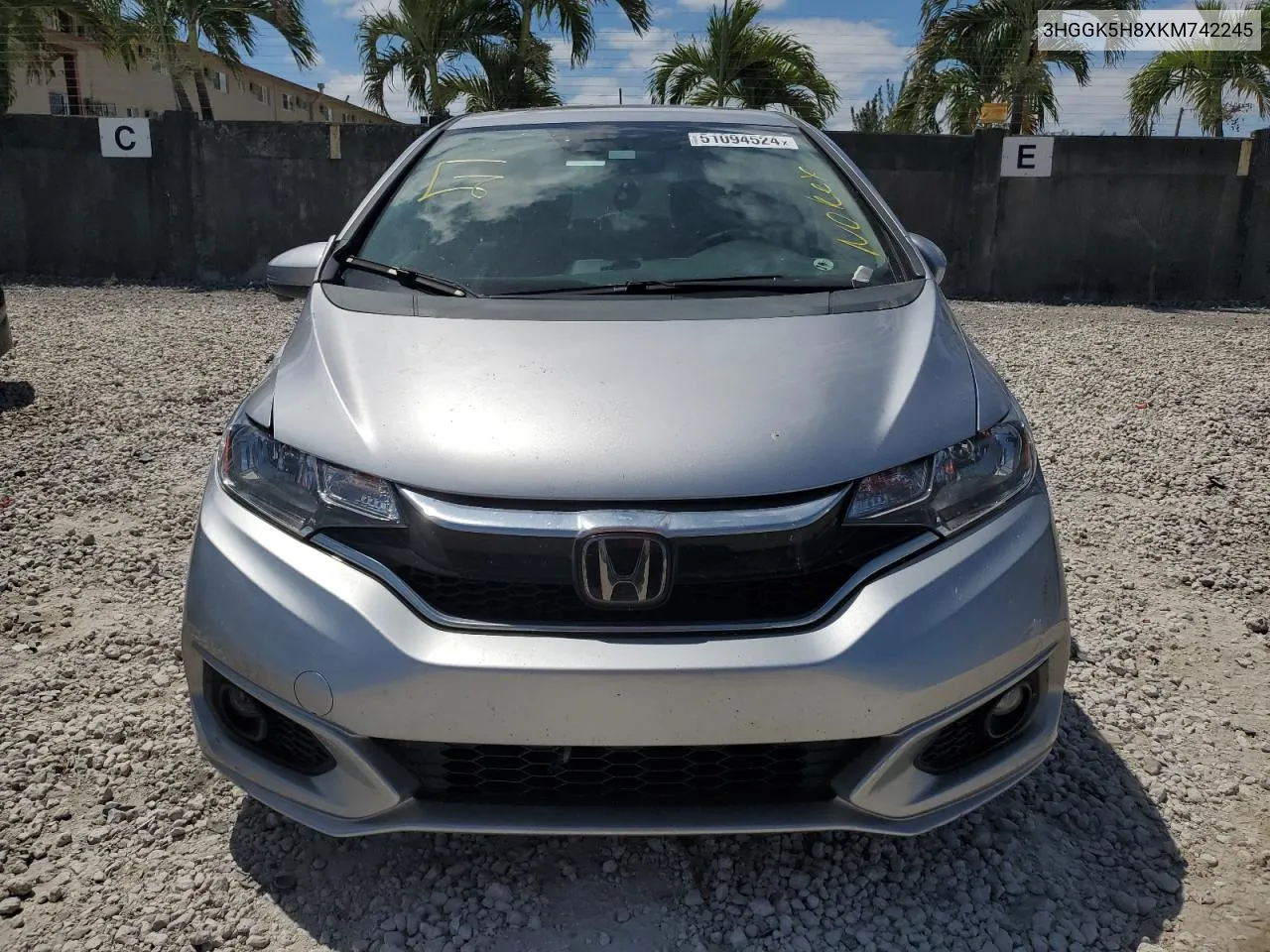 2019 Honda Fit Ex VIN: 3HGGK5H8XKM742245 Lot: 51094524