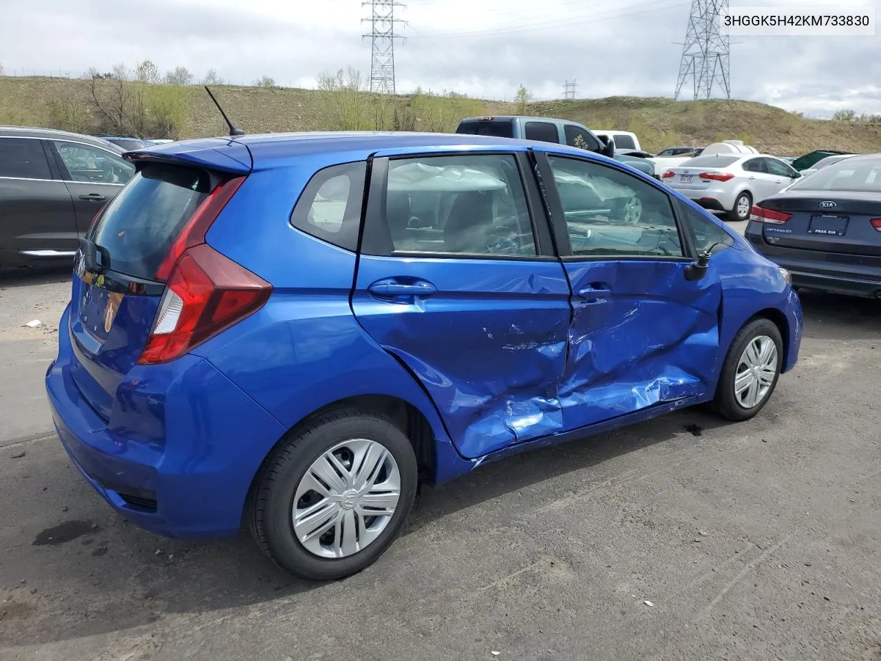 2019 Honda Fit Lx VIN: 3HGGK5H42KM733830 Lot: 53526064