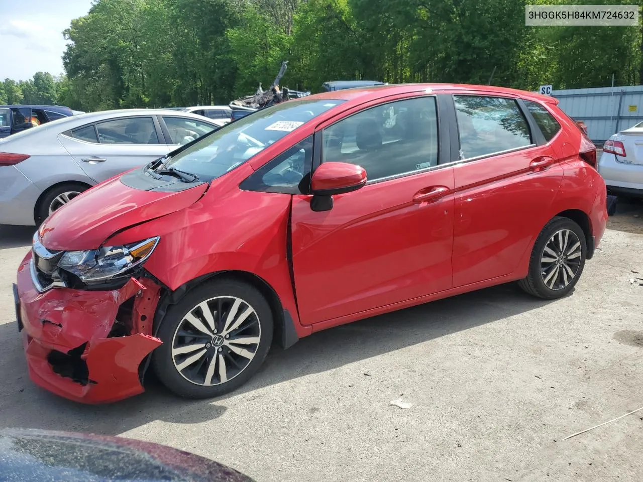 2019 Honda Fit Ex VIN: 3HGGK5H84KM724632 Lot: 53730554