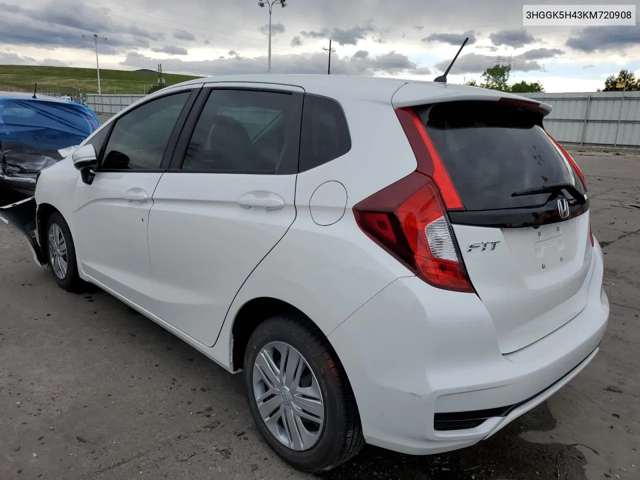 2019 Honda Fit Lx VIN: 3HGGK5H43KM720908 Lot: 53860384