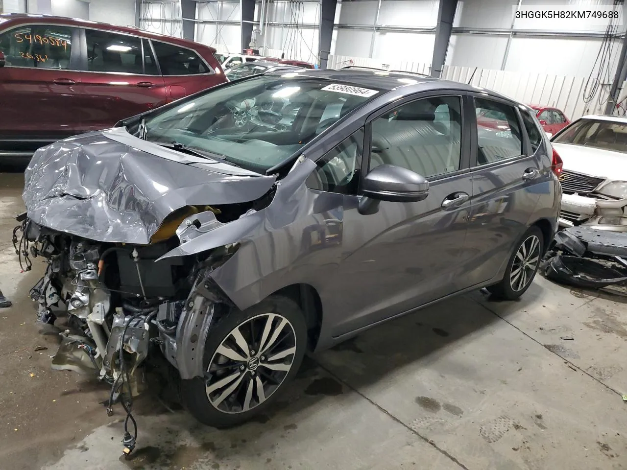 2019 Honda Fit Ex VIN: 3HGGK5H82KM749688 Lot: 53980964