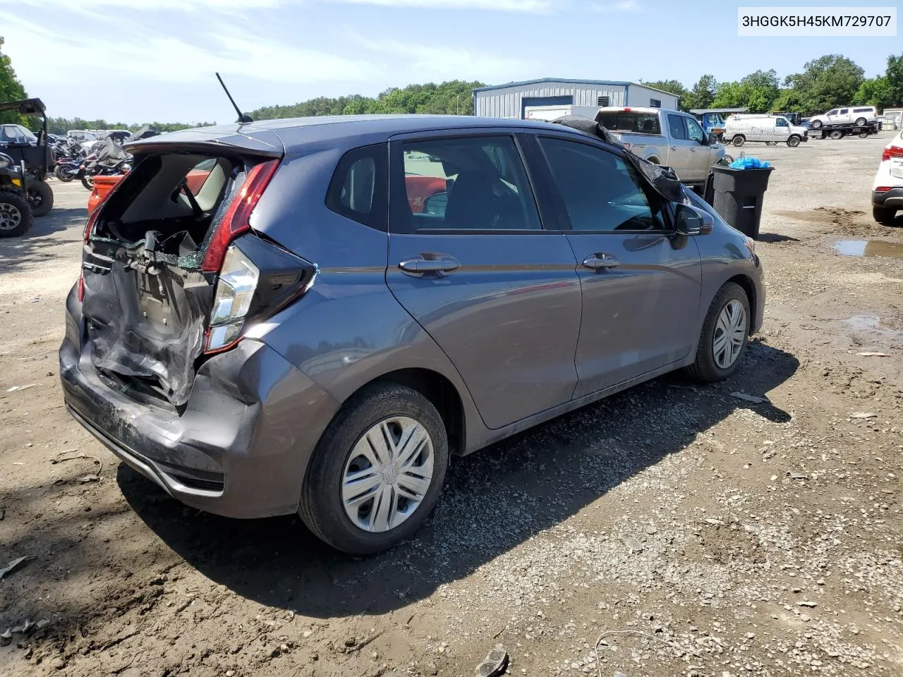 2019 Honda Fit Lx VIN: 3HGGK5H45KM729707 Lot: 54497104