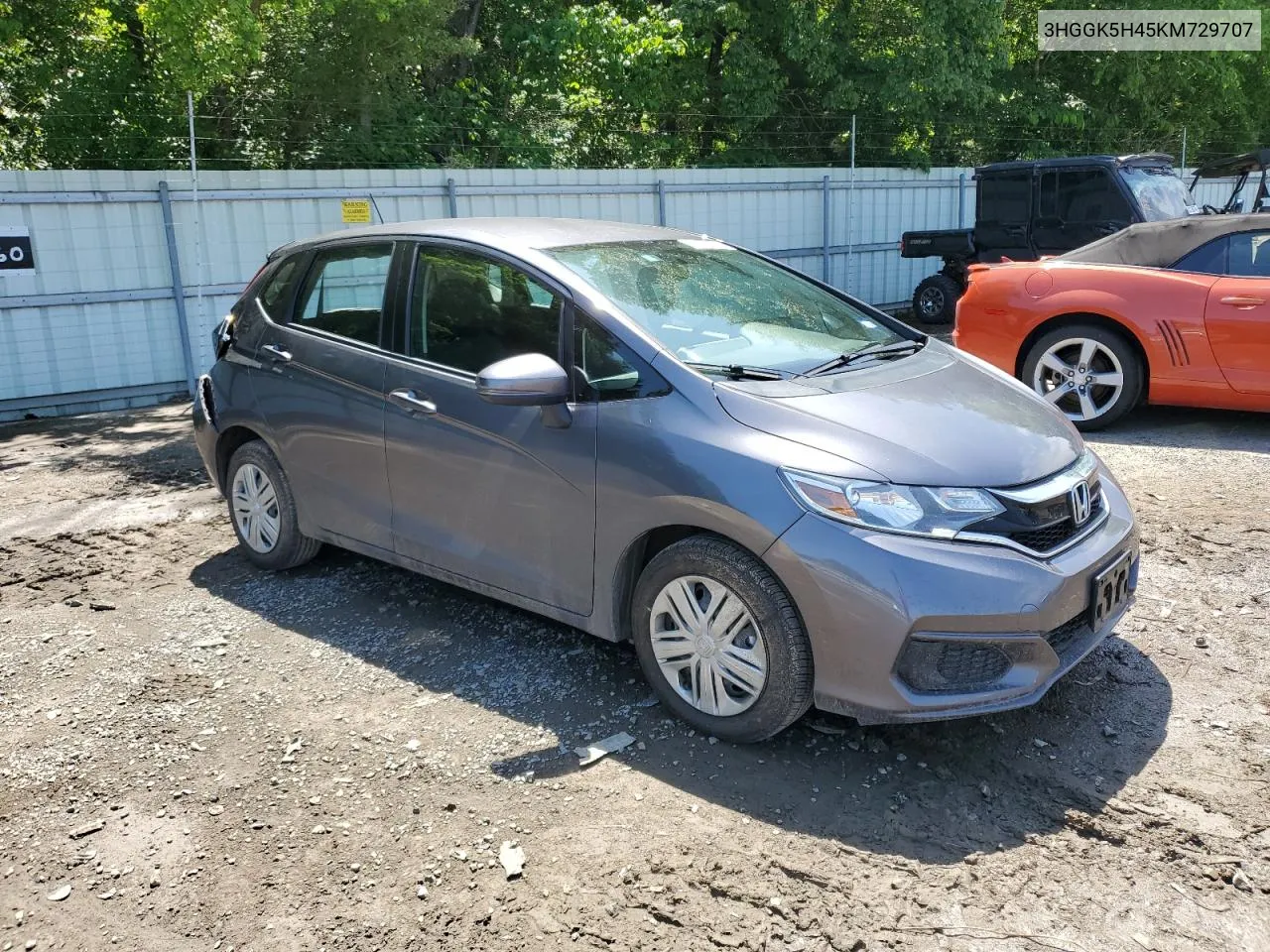 2019 Honda Fit Lx VIN: 3HGGK5H45KM729707 Lot: 54497104