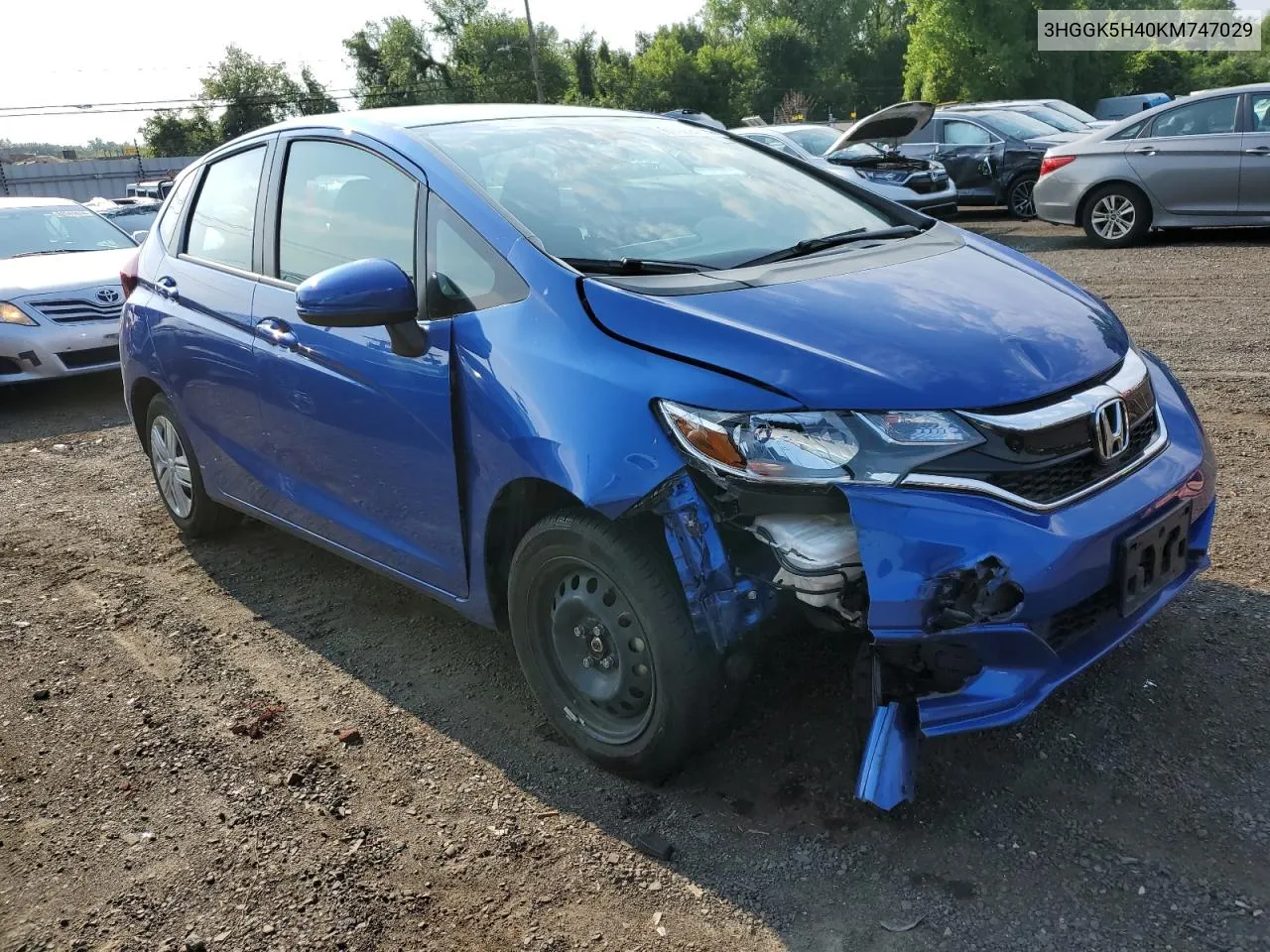 2019 Honda Fit Lx VIN: 3HGGK5H40KM747029 Lot: 61129454