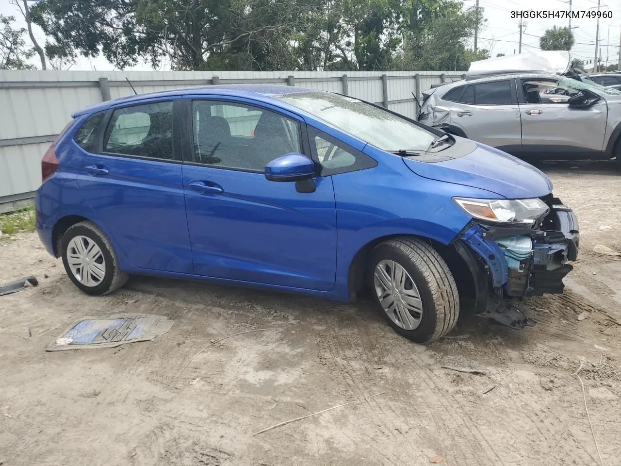 2019 Honda Fit Lx VIN: 3HGGK5H47KM749960 Lot: 62238454