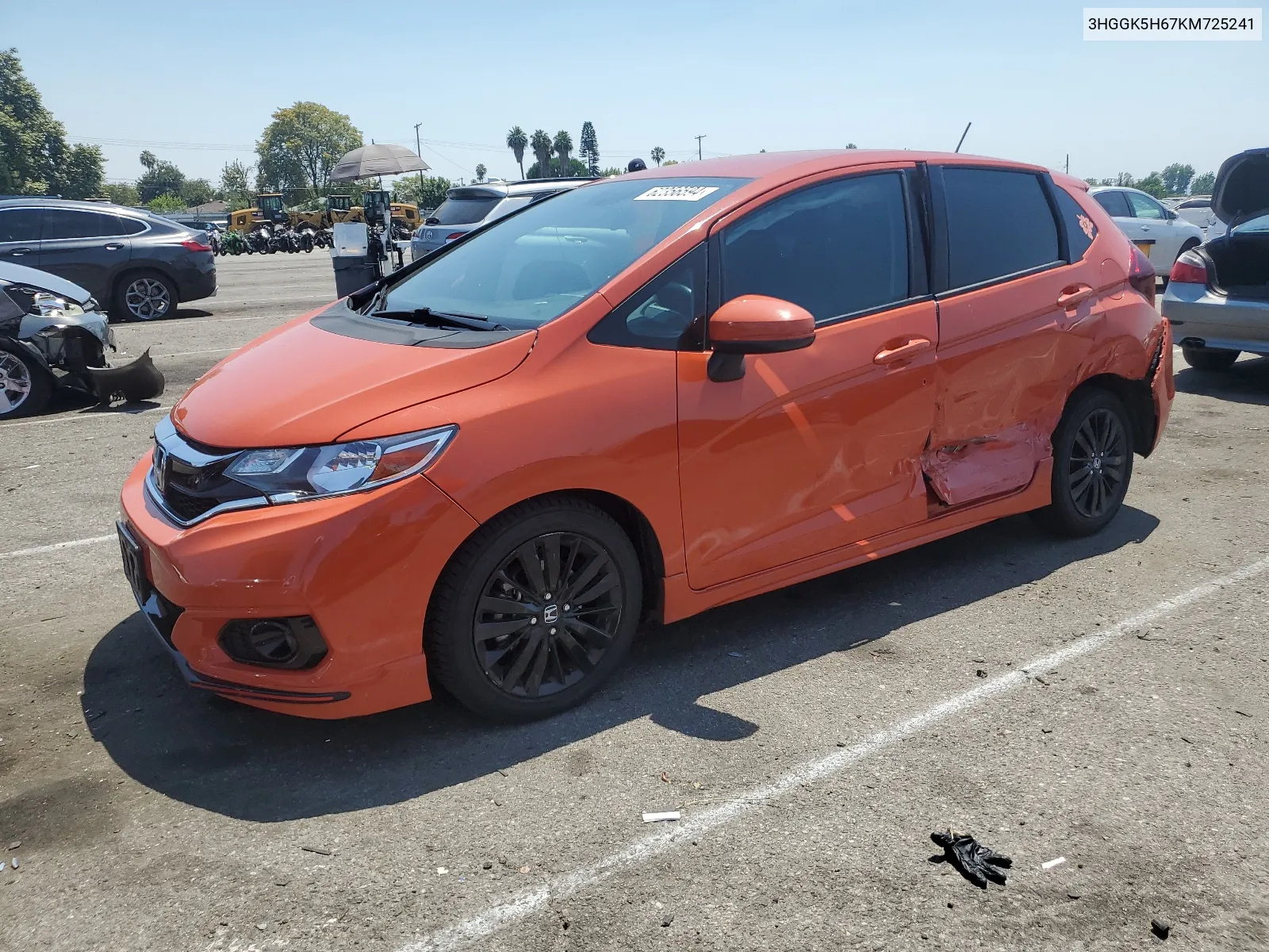 3HGGK5H67KM725241 2019 Honda Fit Sport