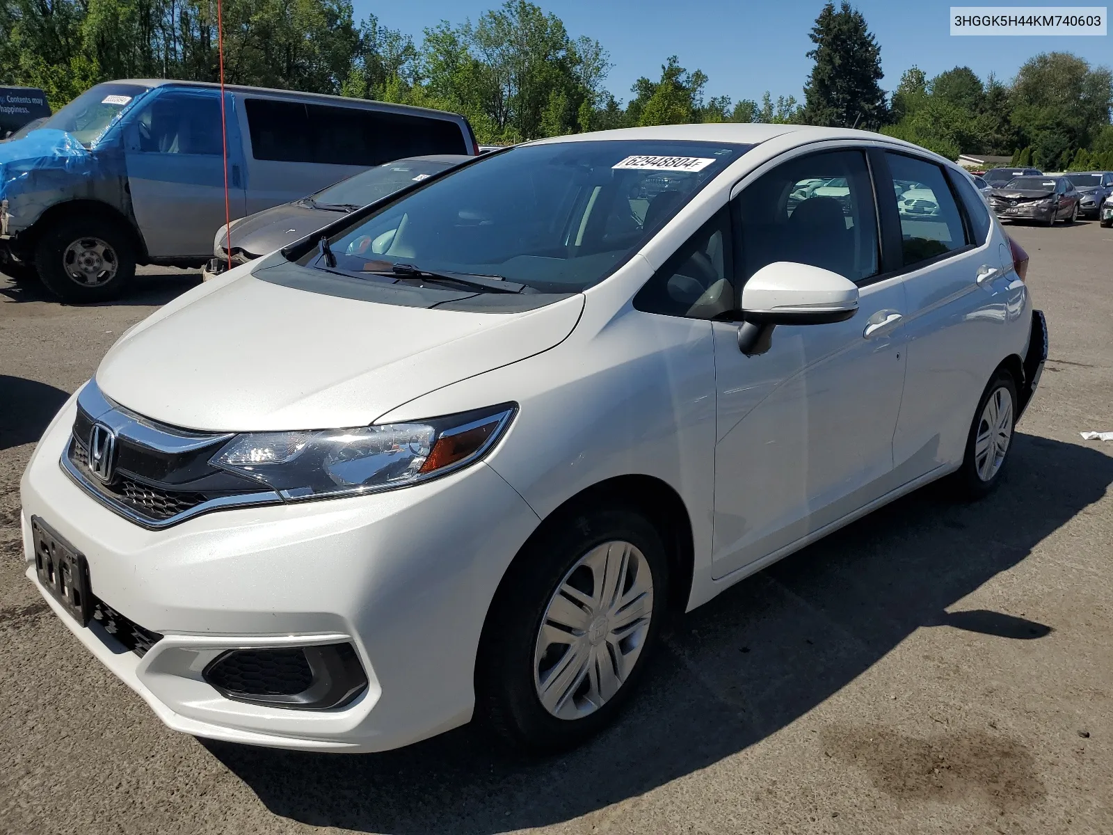 2019 Honda Fit Lx VIN: 3HGGK5H44KM740603 Lot: 62948804