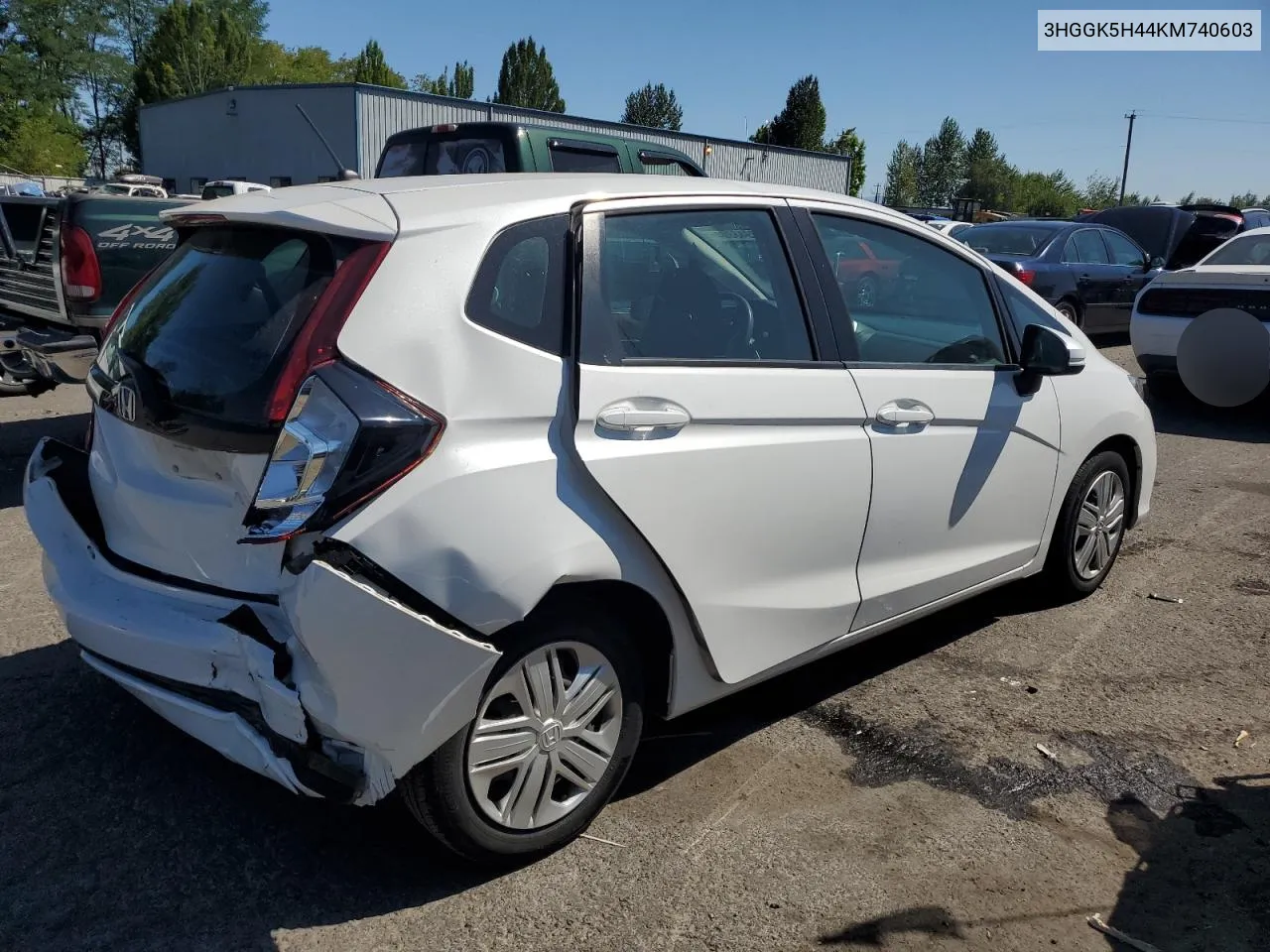 2019 Honda Fit Lx VIN: 3HGGK5H44KM740603 Lot: 62948804