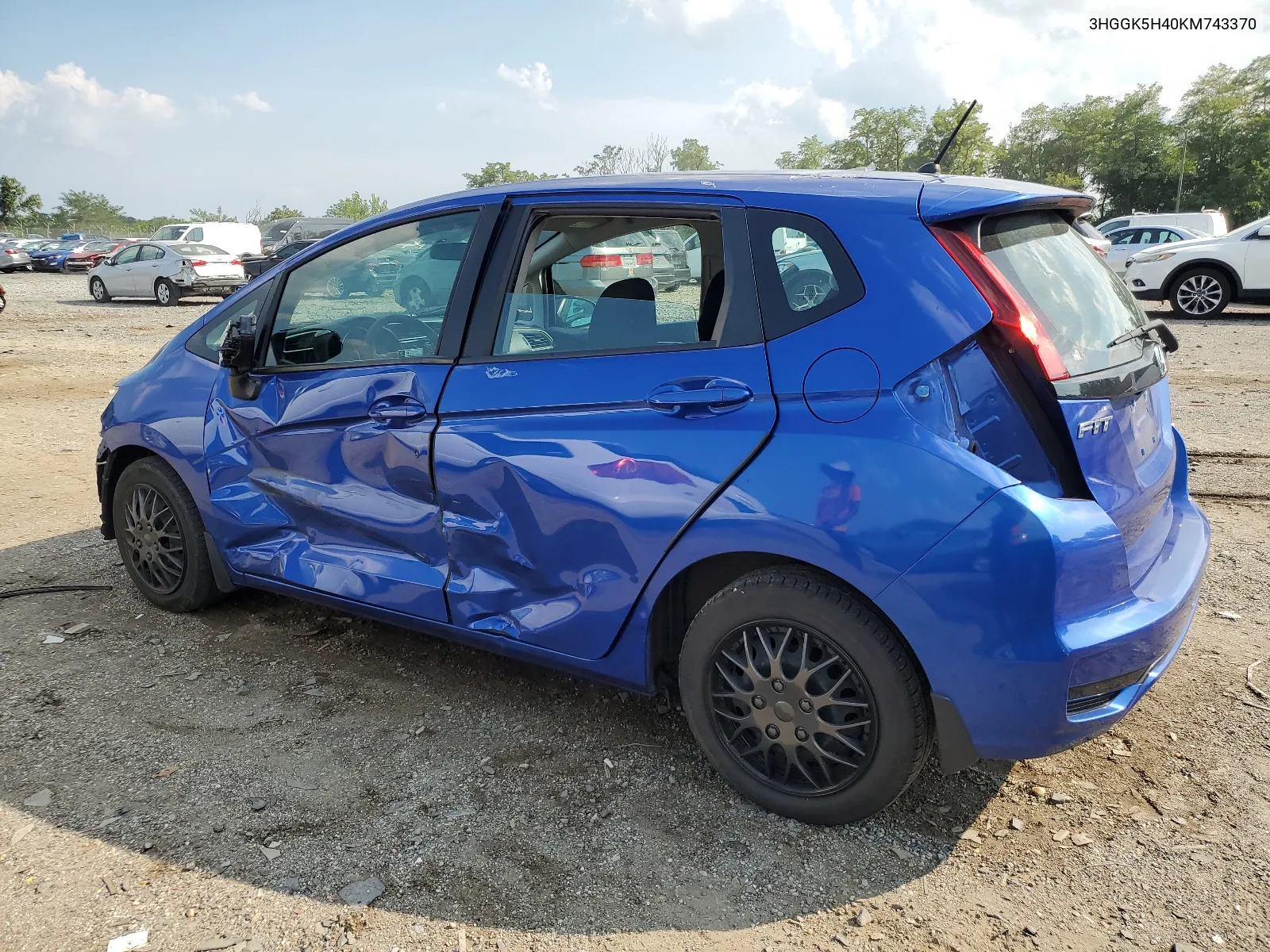 2019 Honda Fit Lx VIN: 3HGGK5H40KM743370 Lot: 66285334