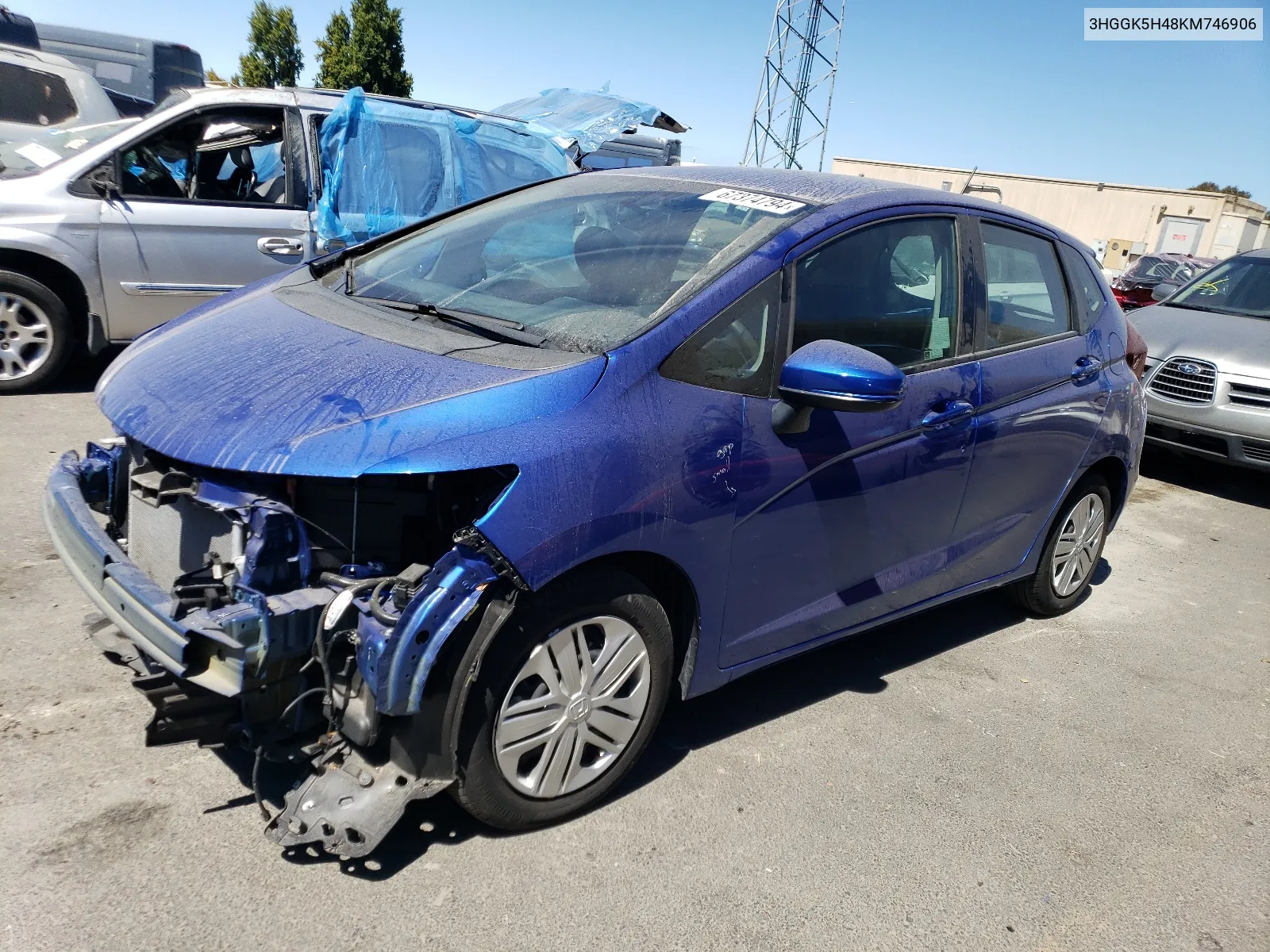 2019 Honda Fit Lx VIN: 3HGGK5H48KM746906 Lot: 67374794