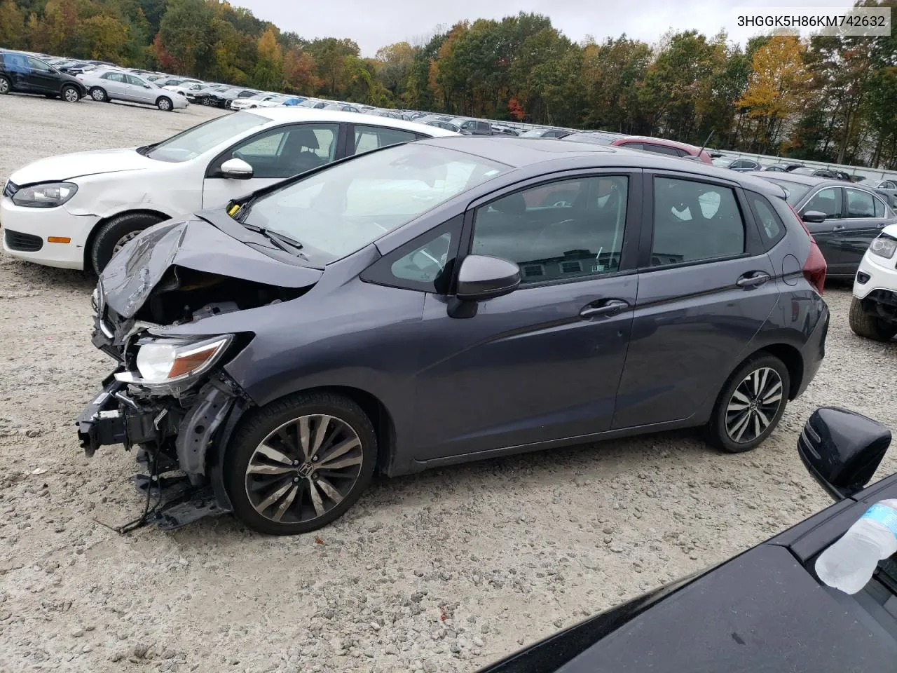 2019 Honda Fit Ex VIN: 3HGGK5H86KM742632 Lot: 72964143