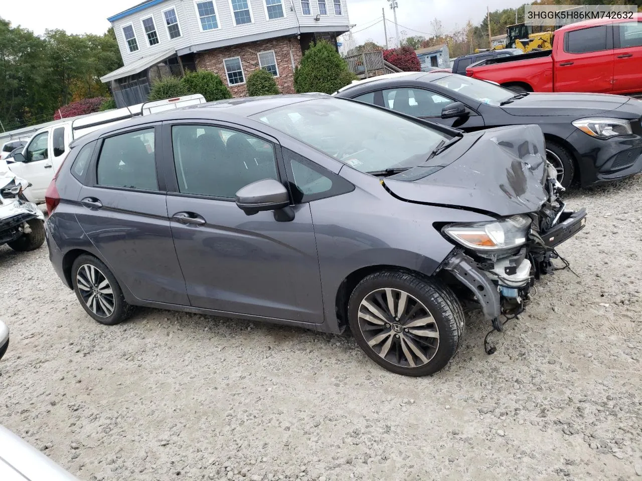 2019 Honda Fit Ex VIN: 3HGGK5H86KM742632 Lot: 72964143