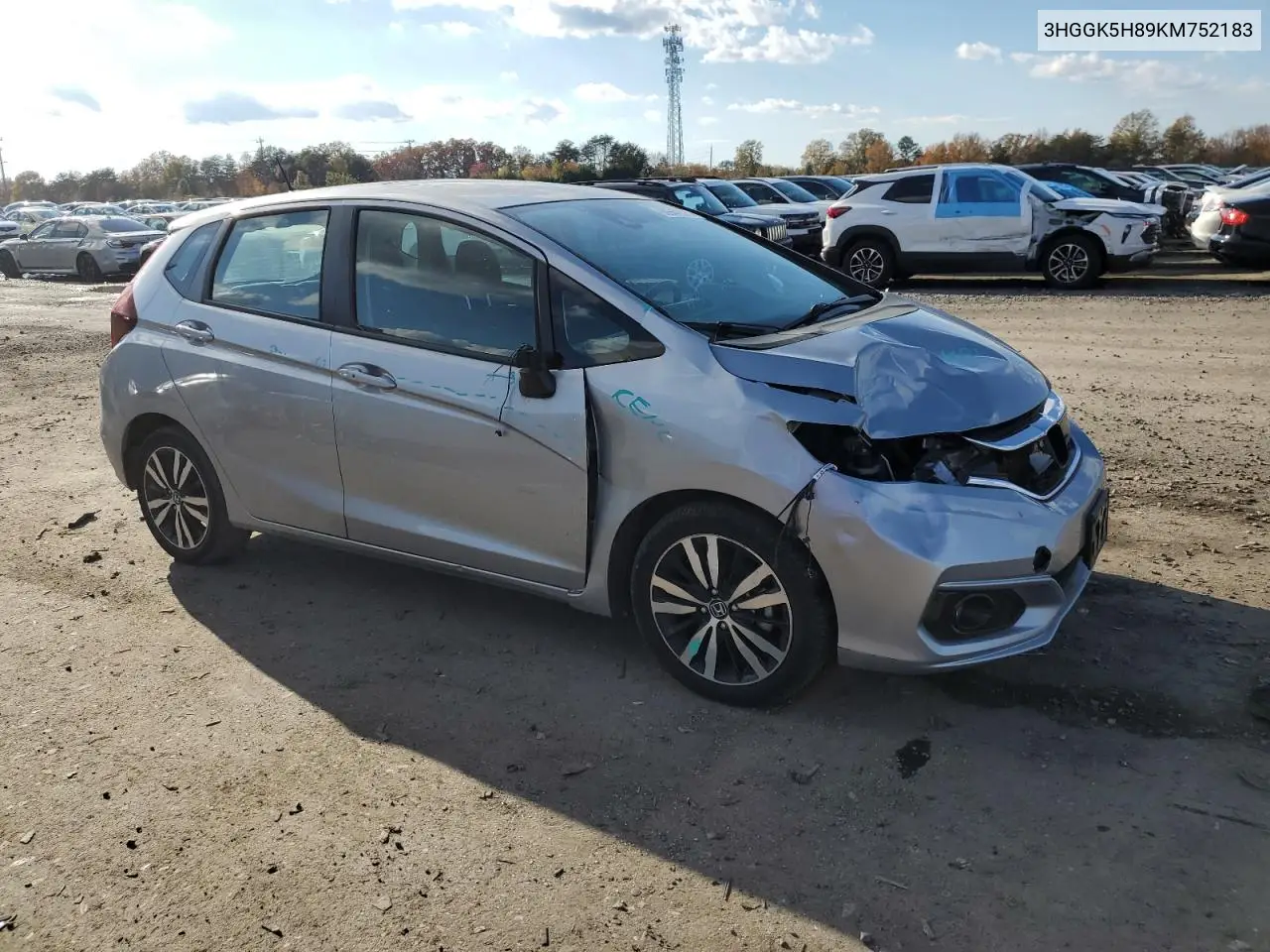 3HGGK5H89KM752183 2019 Honda Fit Ex