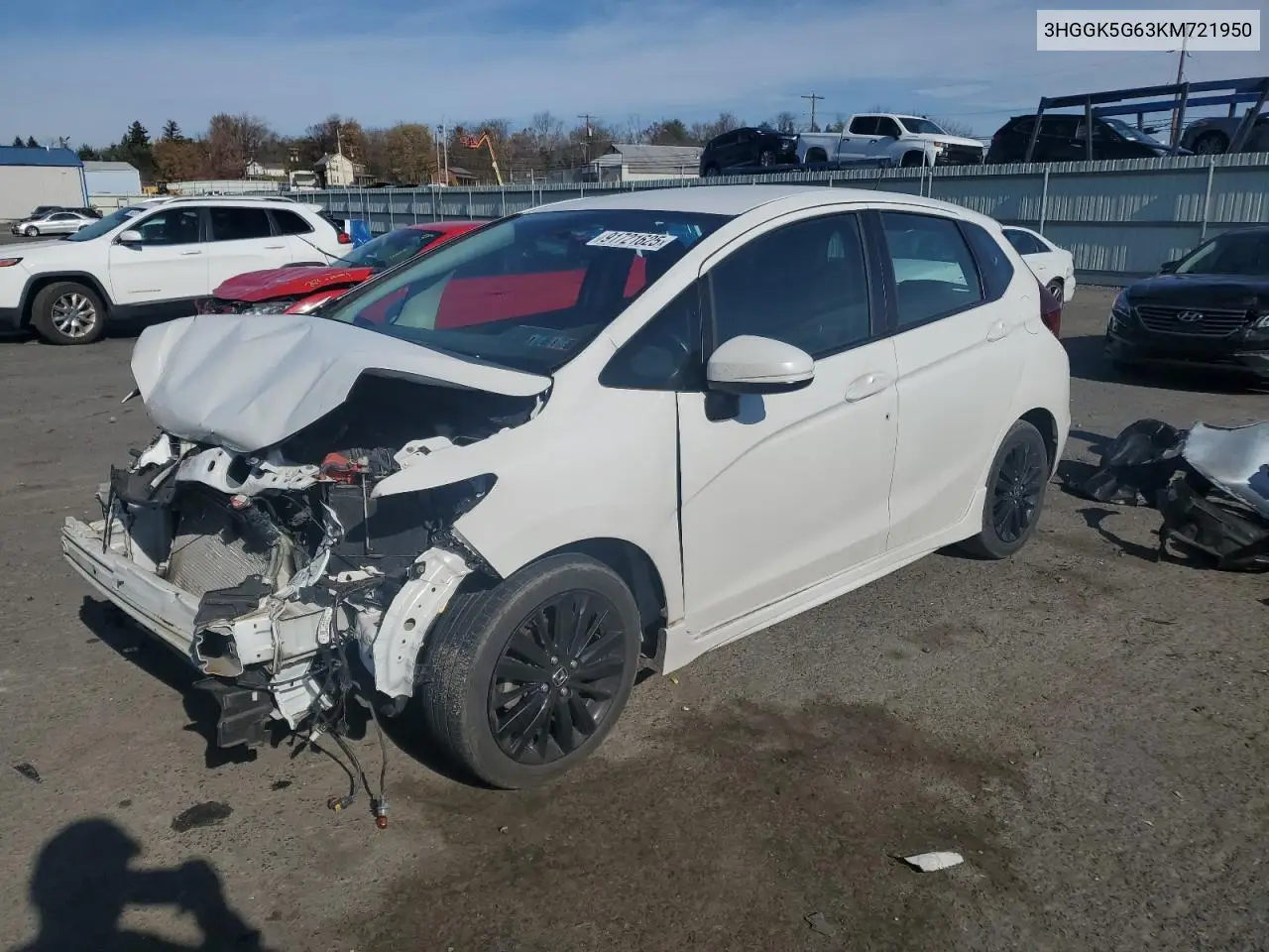 3HGGK5G63KM721950 2019 Honda Fit Sport
