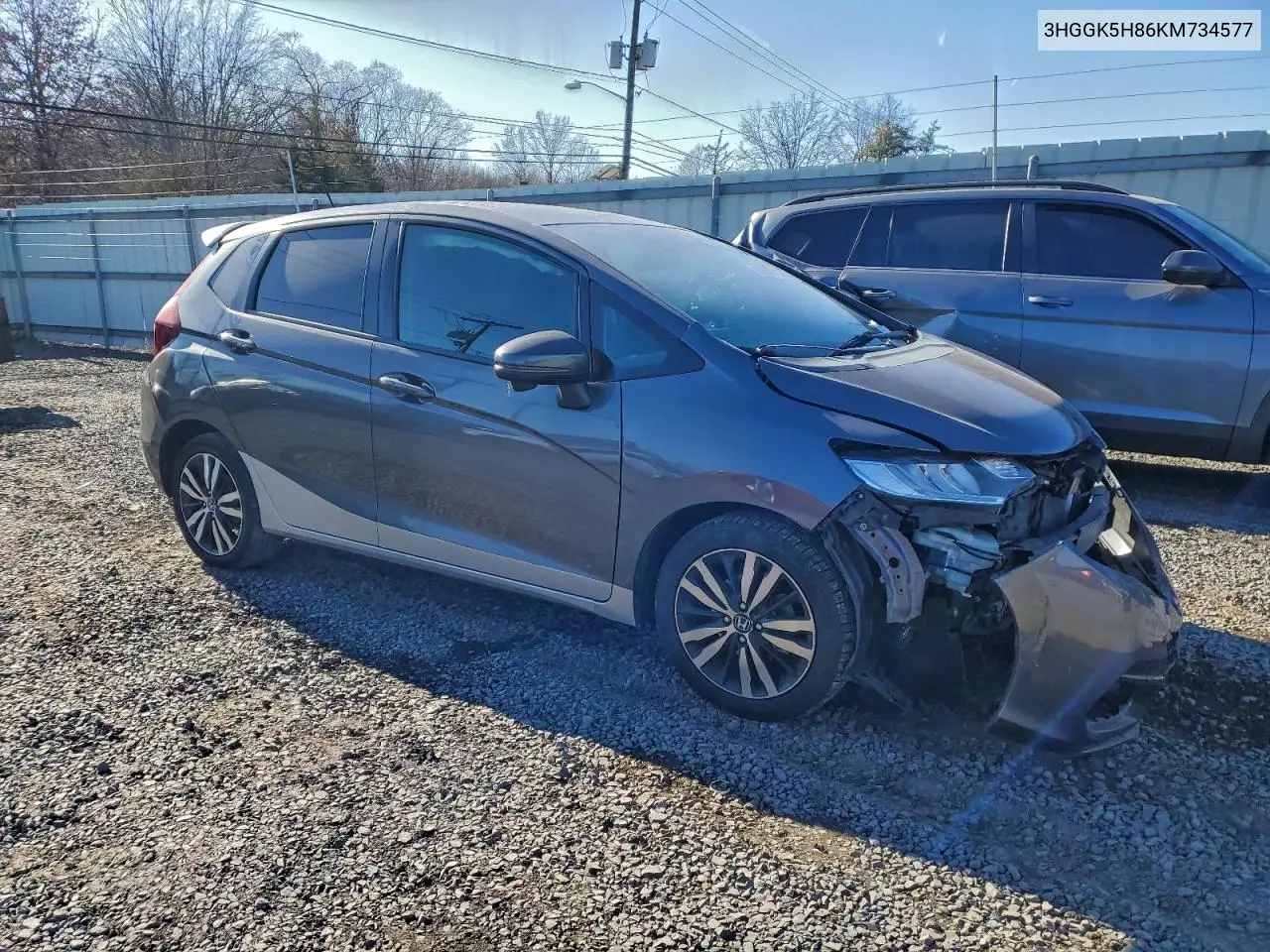 3HGGK5H86KM734577 2019 Honda Fit Ex