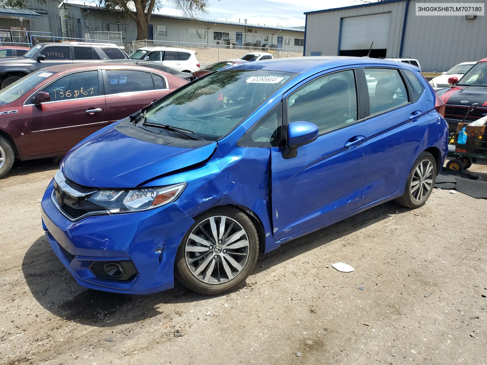 2020 Honda Fit Ex VIN: 3HGGK5H87LM707180 Lot: 65395804