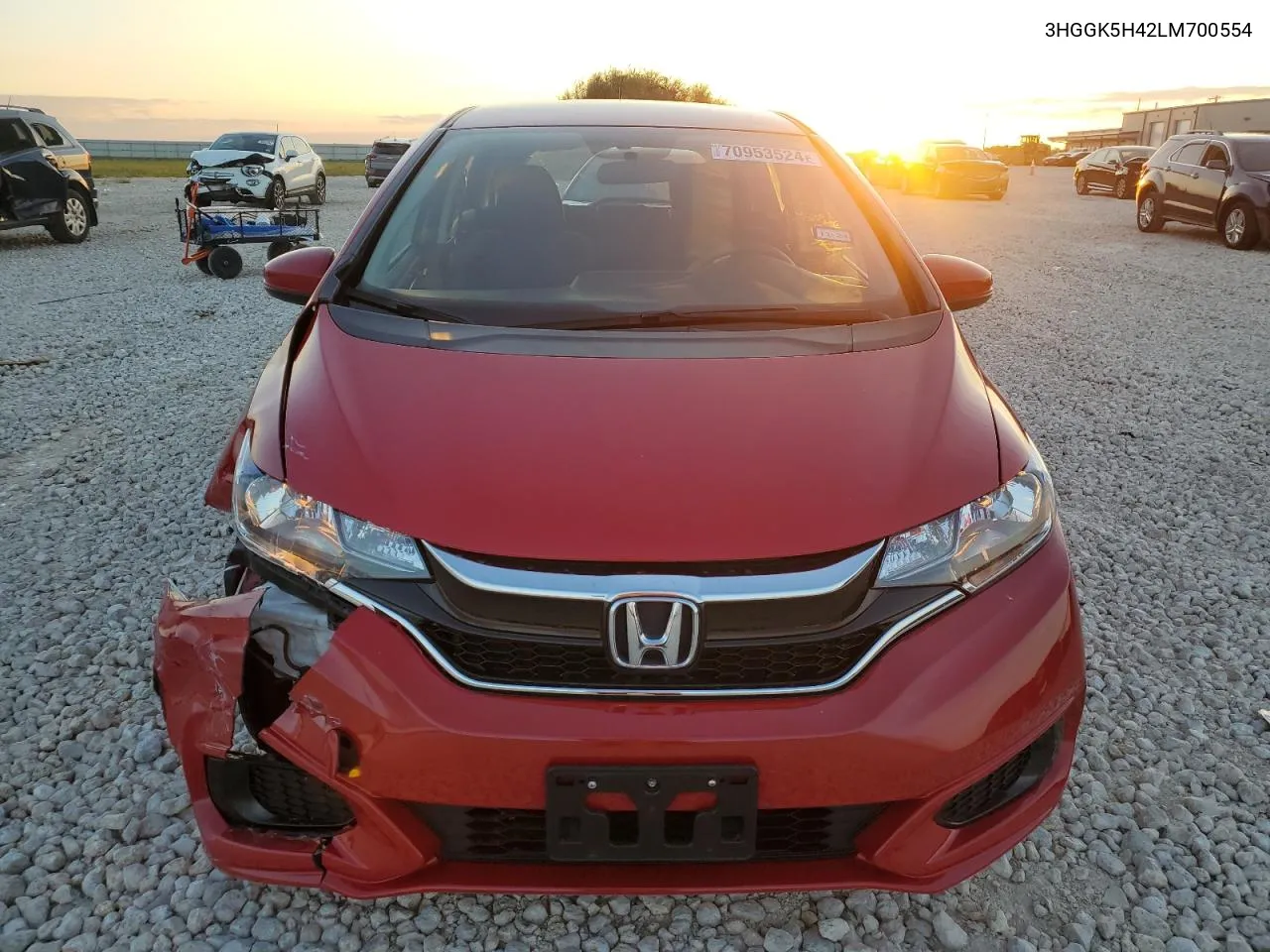 2020 Honda Fit Lx VIN: 3HGGK5H42LM700554 Lot: 70953524