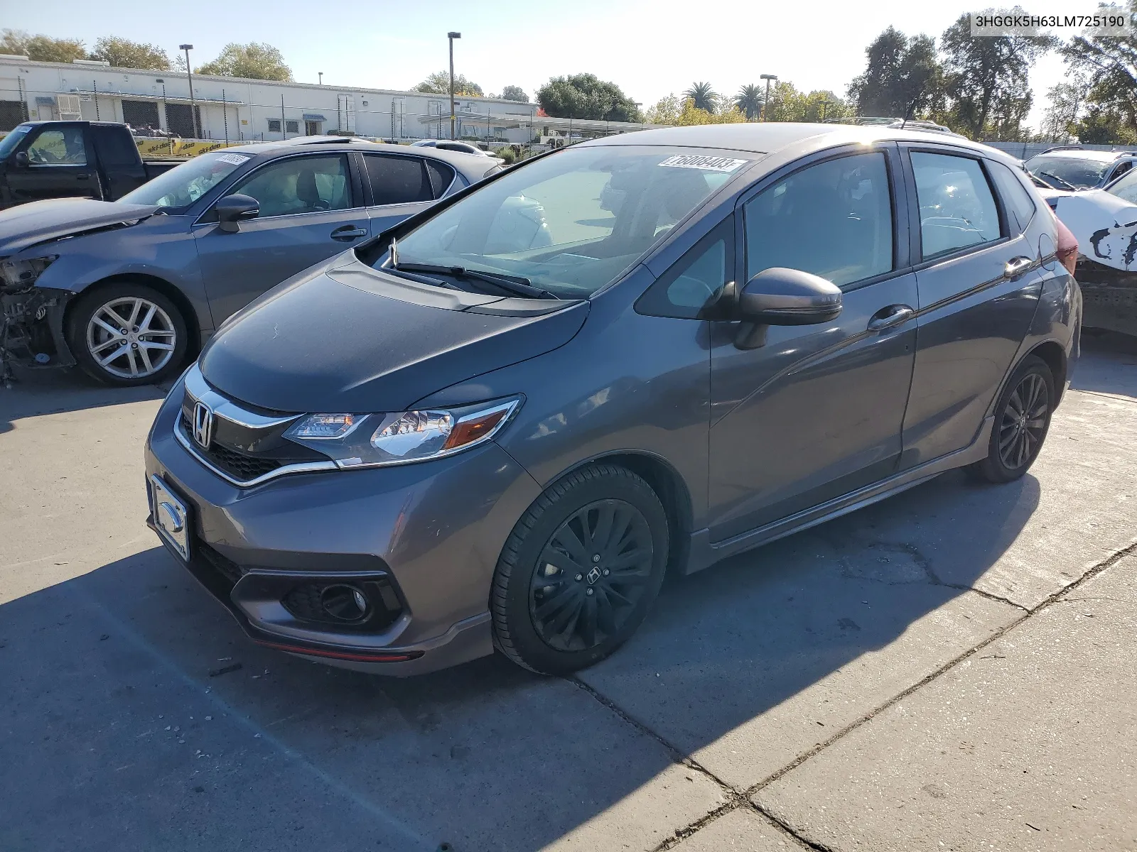 2020 Honda Fit Sport VIN: 3HGGK5H63LM725190 Lot: 76008403