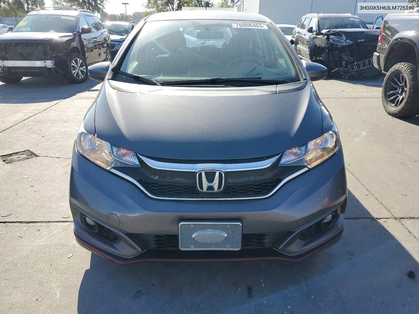 2020 Honda Fit Sport VIN: 3HGGK5H63LM725190 Lot: 76008403