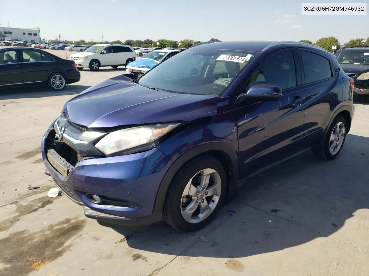 3CZRU5H72GM746932 2016 Honda Hr-V Exl