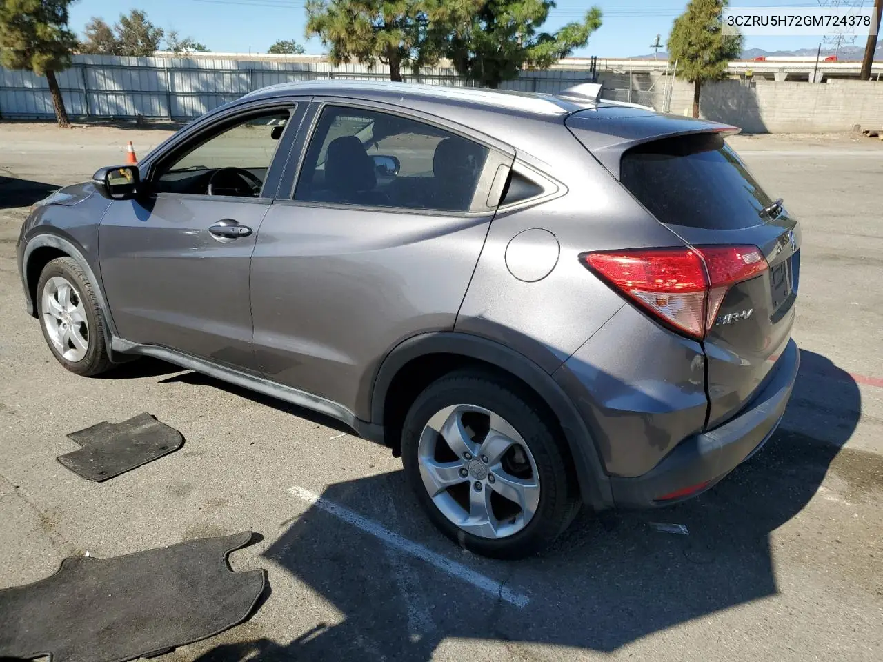 3CZRU5H72GM724378 2016 Honda Hr-V Exl