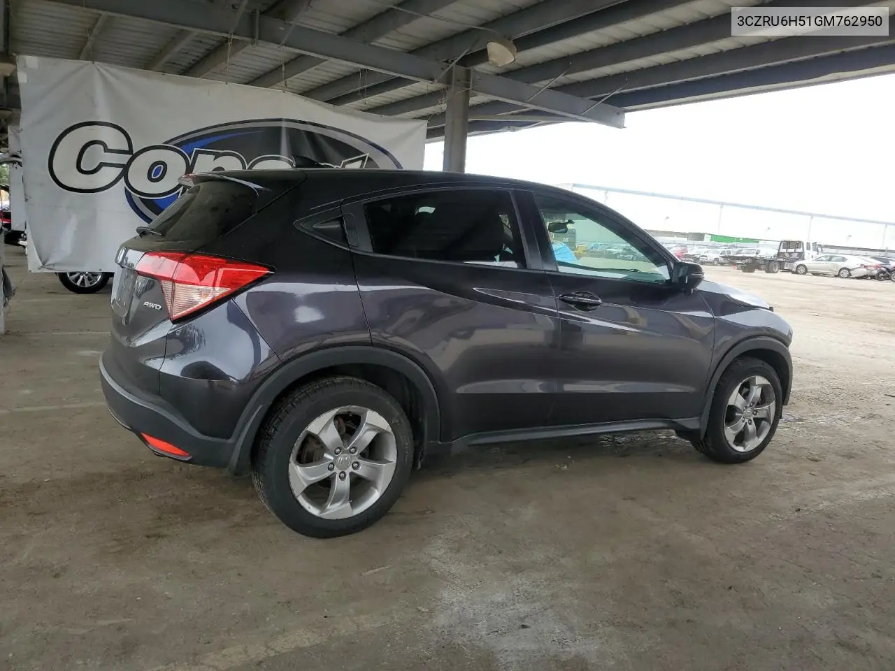 3CZRU6H51GM762950 2016 Honda Hr-V Ex