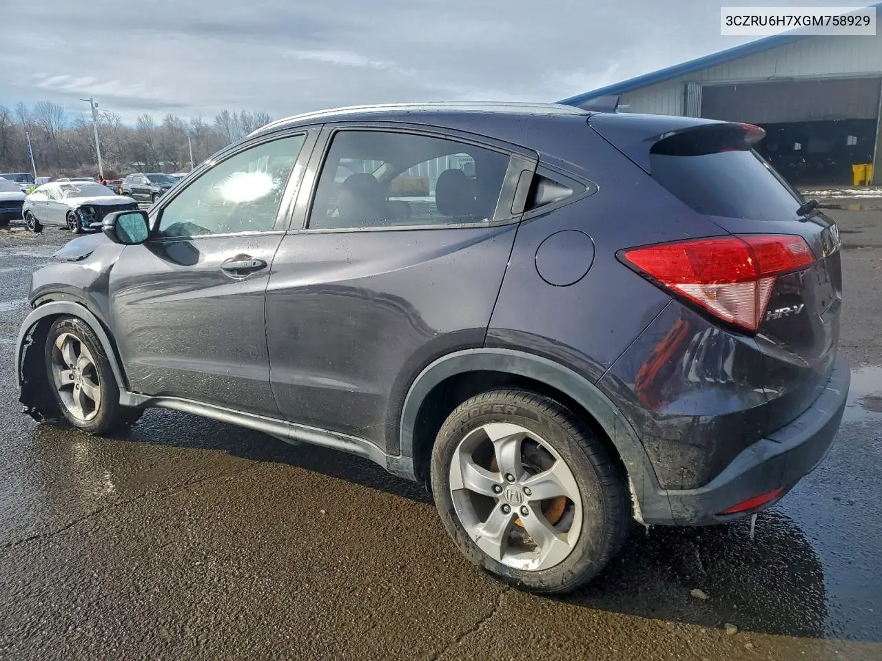 3CZRU6H7XGM758929 2016 Honda Hr-V Exl