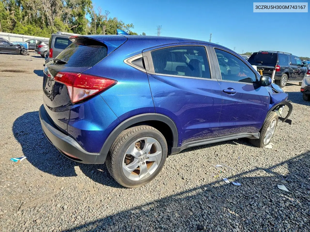 3CZRU5H30GM743167 2016 Honda Hr-V Lx