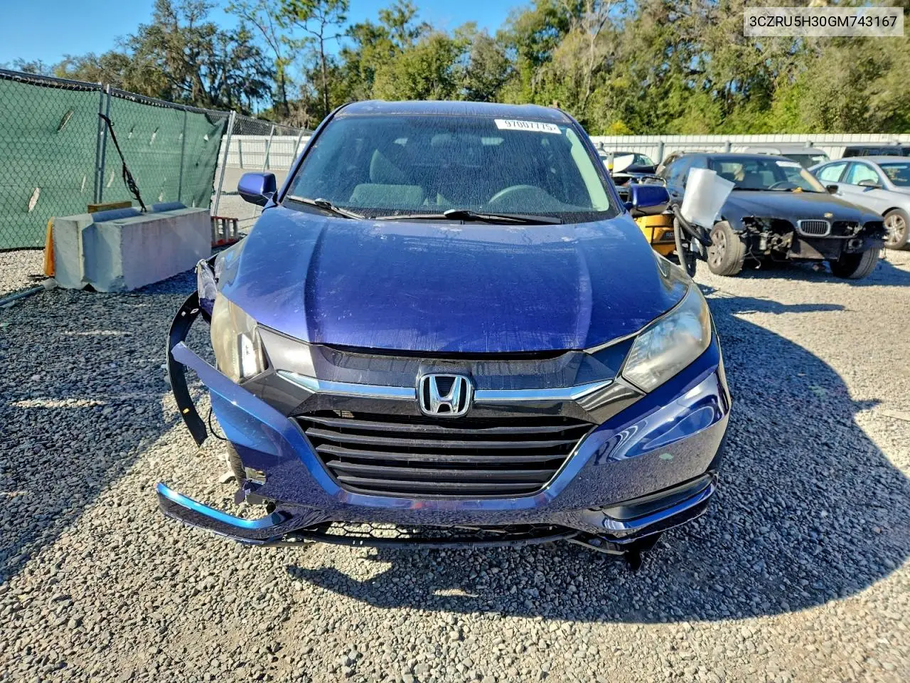 3CZRU5H30GM743167 2016 Honda Hr-V Lx