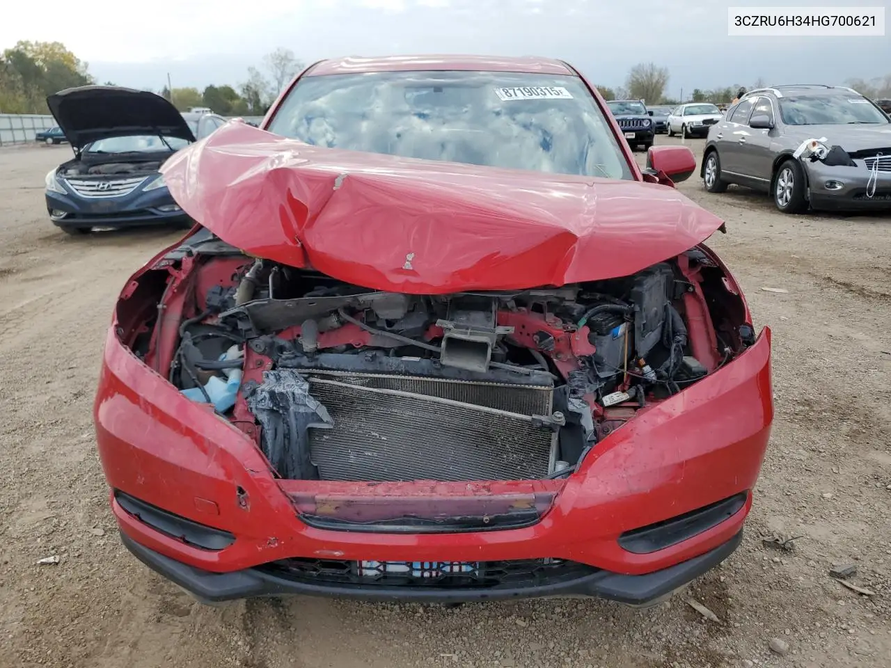 3CZRU6H34HG700621 2017 Honda Hr-V Lx