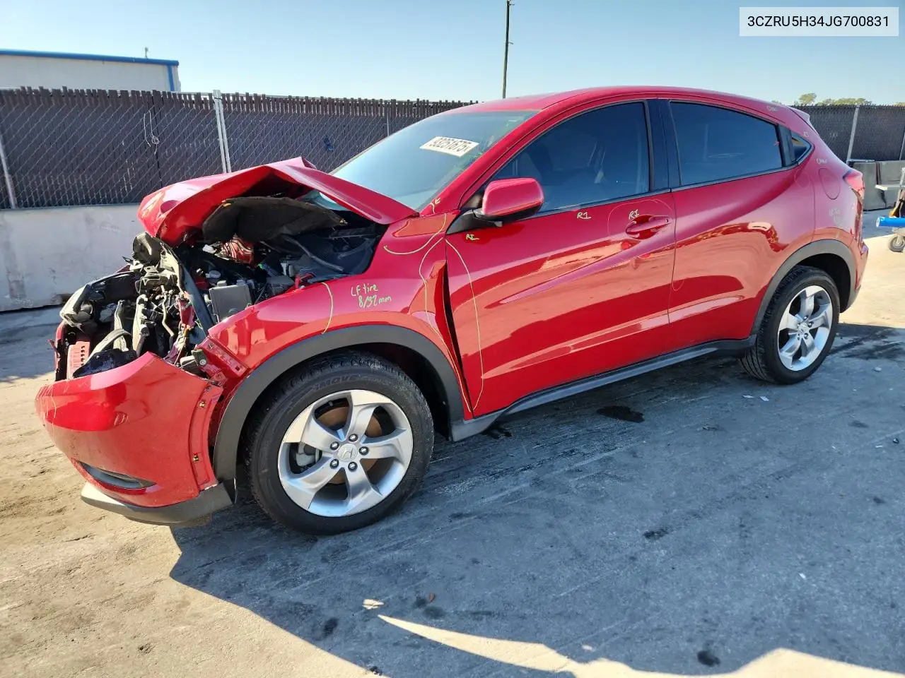 3CZRU5H34JG700831 2018 Honda Hr-V Lx