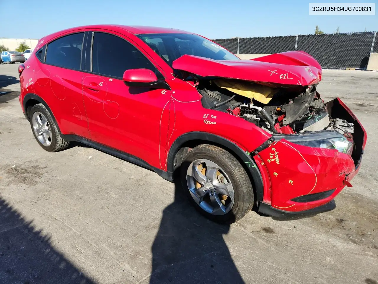 3CZRU5H34JG700831 2018 Honda Hr-V Lx