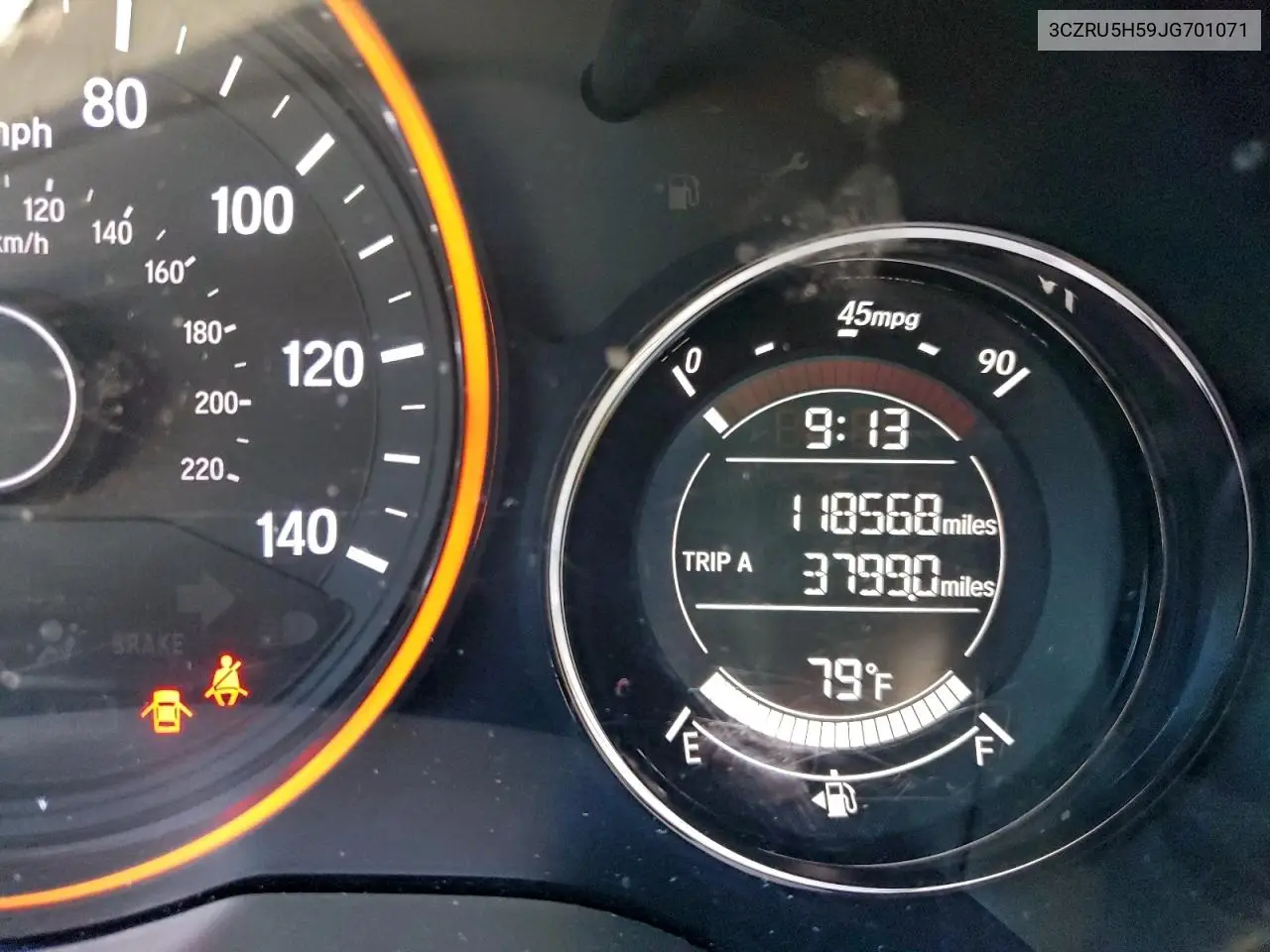 3CZRU5H59JG701071 2018 Honda Hr-V Ex