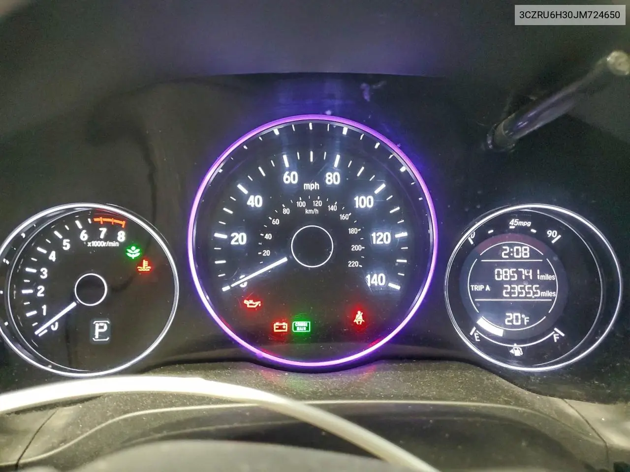 3CZRU6H30JM724650 2018 Honda Hr-V Lx