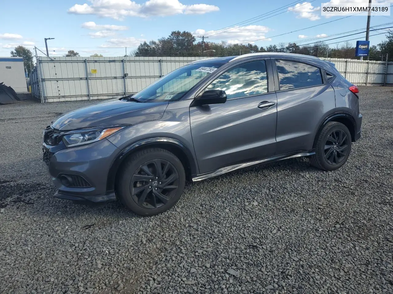 3CZRU6H1XMM743189 2021 Honda Hr-V Sport