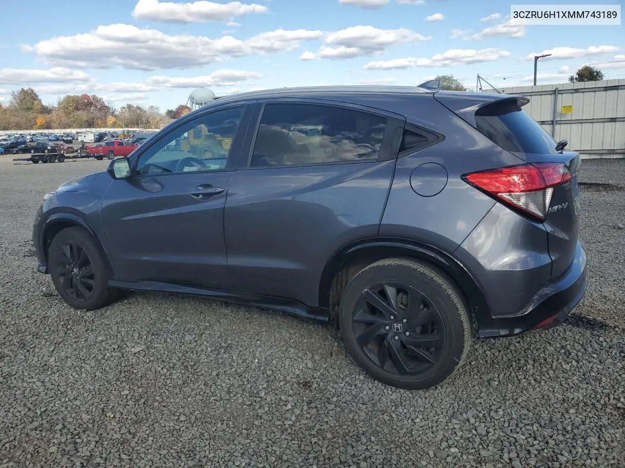 3CZRU6H1XMM743189 2021 Honda Hr-V Sport