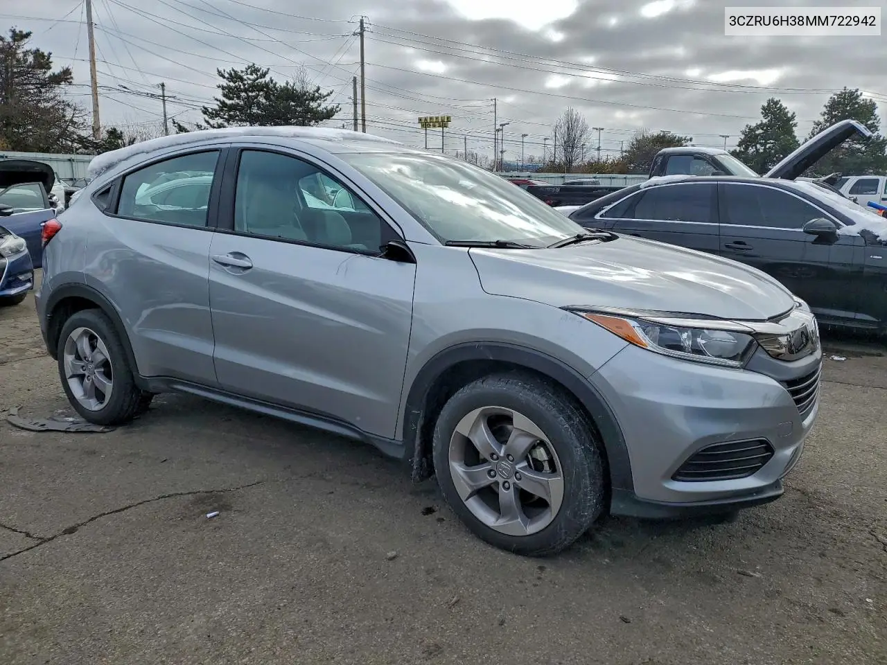 3CZRU6H38MM722942 2021 Honda Hr-V Lx