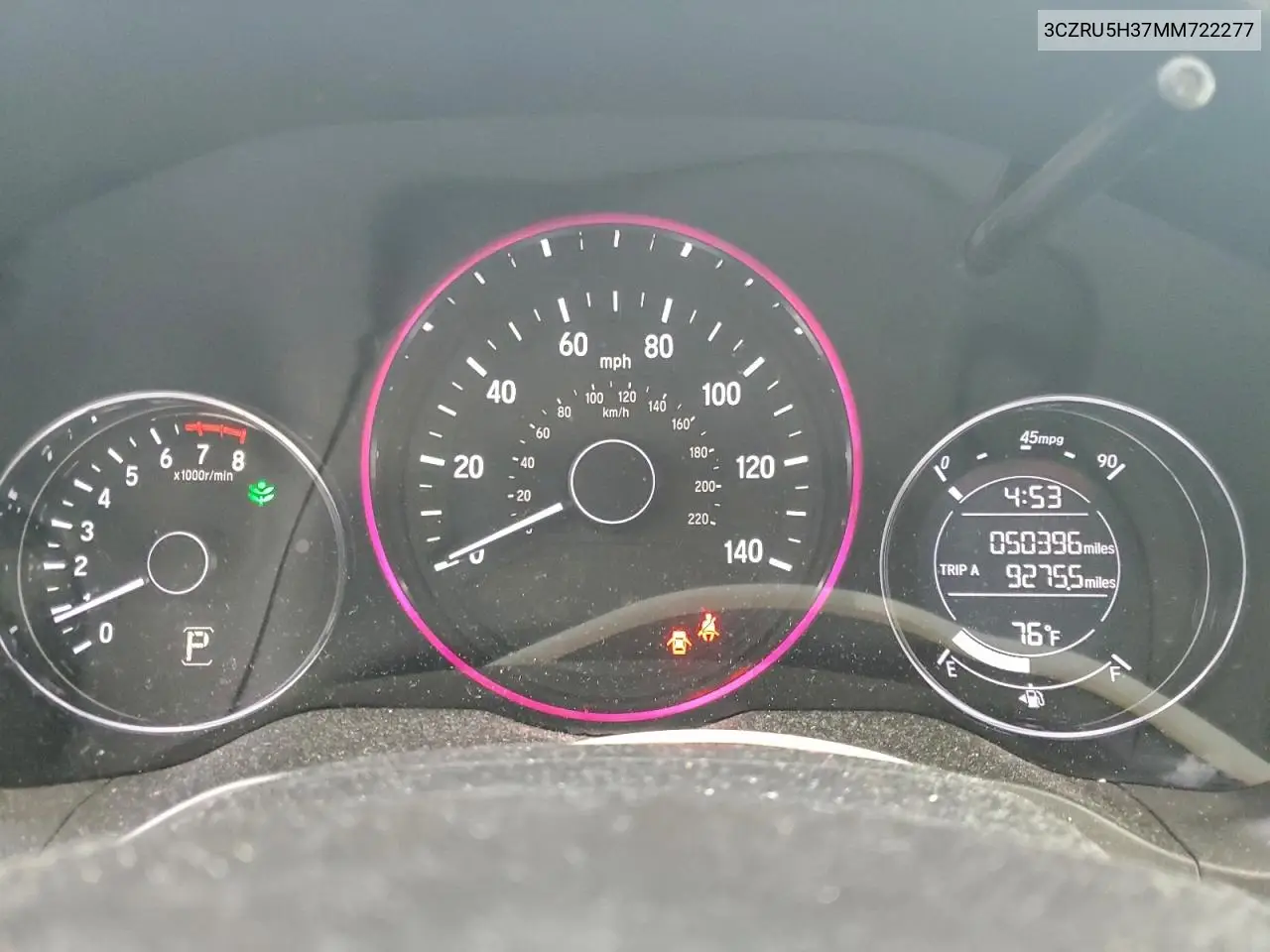 3CZRU5H37MM722277 2021 Honda Hr-V Lx