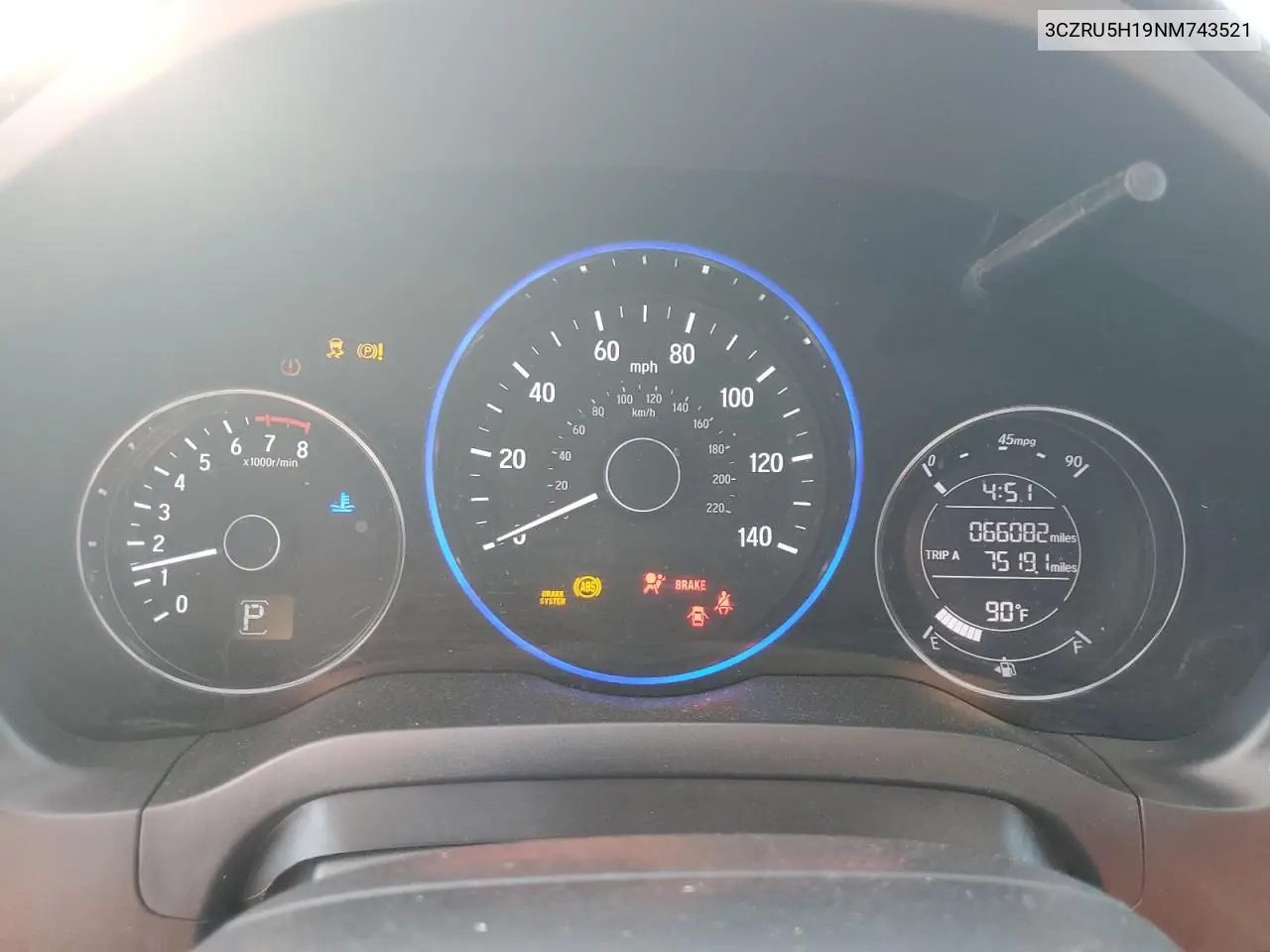 3CZRU5H19NM743521 2022 Honda Hr-V Sport